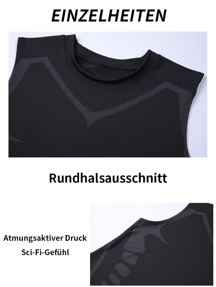 Ionic Shaping Vest voor Mannen – Compressie Shapewear Hemd zonder Mouwen – Lichaamsvormend en Comfortabel – Ademend Ontwerp voor Dagelijks Gebruik