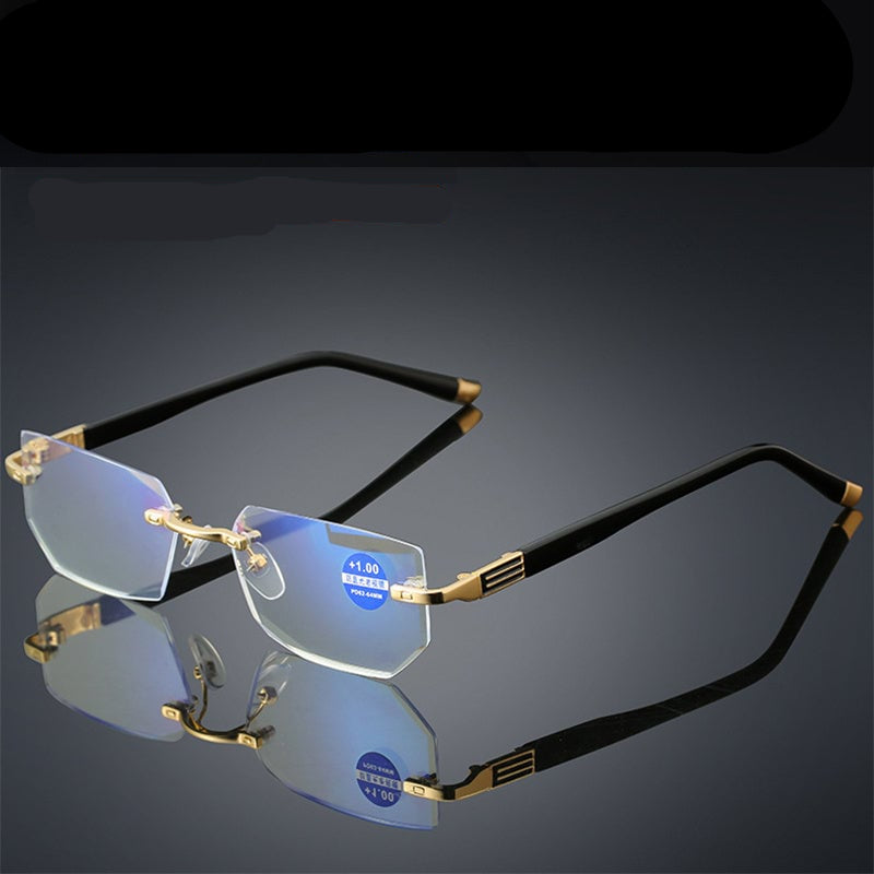 Multifocale Leesbril met Gleitzicht en Blaulichtfilter | Ultraleicht Titanium TR90 Frame | Voor Nabij- en Veraf Zicht | Digitale Oogbescherming
