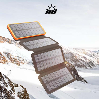 Opvouwbare Zonne-energiebank met Zonnepanelen Waterdicht Draagbaar Powerstation 10000-25000mAh Outdoor USB Oplader Reizen Camping Noodstroom
