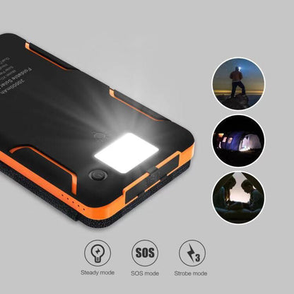 Opvouwbare Zonne-energiebank met Zonnepanelen Waterdicht Draagbaar Powerstation 10000-25000mAh Outdoor USB Oplader Reizen Camping Noodstroom