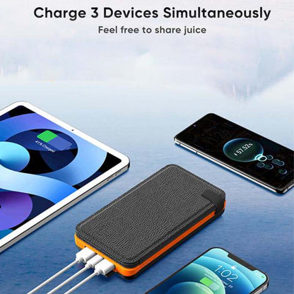 Opvouwbare Zonne-energiebank met Zonnepanelen Waterdicht Draagbaar Powerstation 10000-25000mAh Outdoor USB Oplader Reizen Camping Noodstroom