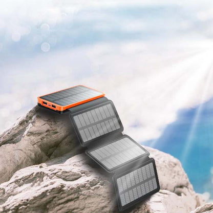 Opvouwbare Zonne-energiebank met Zonnepanelen Waterdicht Draagbaar Powerstation 10000-25000mAh Outdoor USB Oplader Reizen Camping Noodstroom