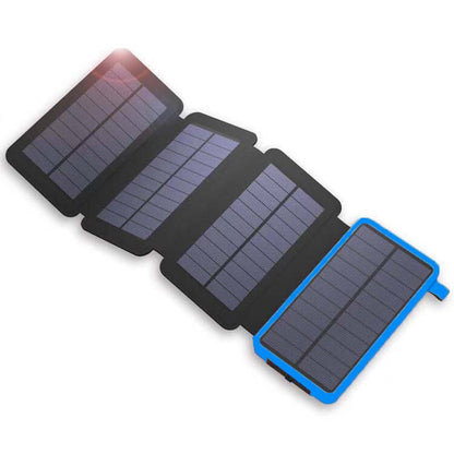 Opvouwbare Zonne-energiebank met Zonnepanelen Waterdicht Draagbaar Powerstation 10000-25000mAh Outdoor USB Oplader Reizen Camping Noodstroom