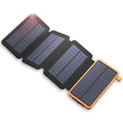 Opvouwbare Zonne-energiebank met Zonnepanelen Waterdicht Draagbaar Powerstation 10000-25000mAh Outdoor USB Oplader Reizen Camping Noodstroom
