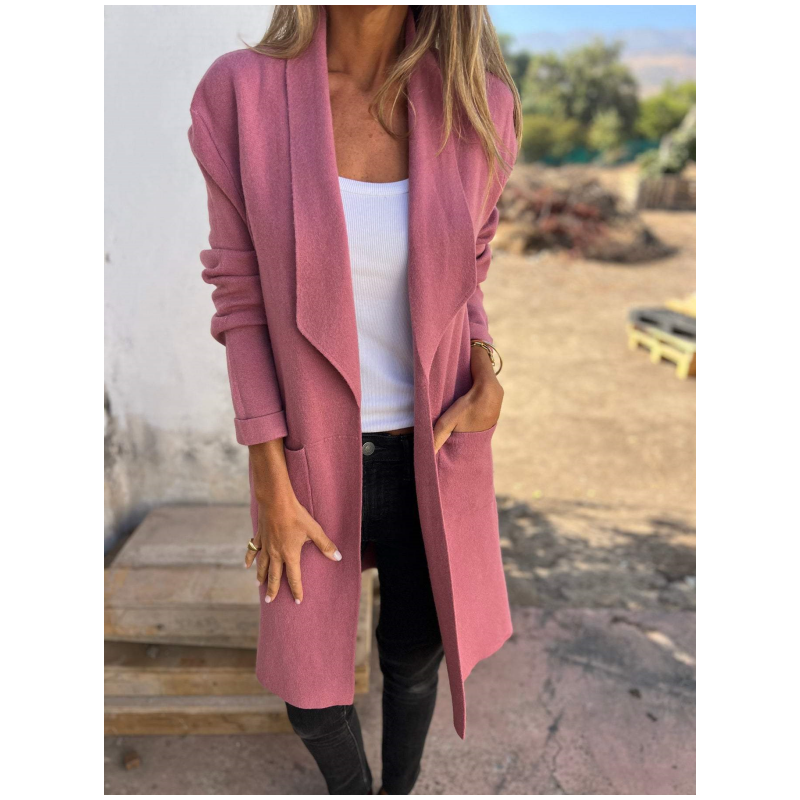 Lange Mouw Vest voor Mannen met Blazer Kraag