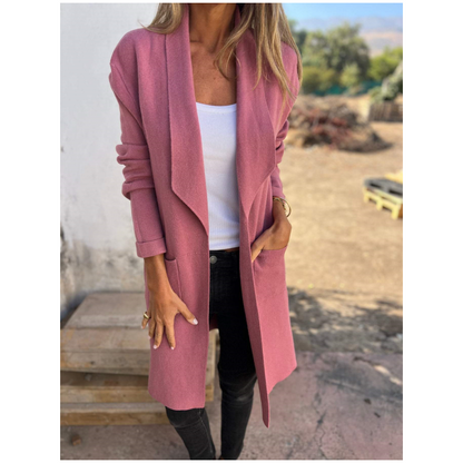 Lange Mouw Vest voor Mannen met Blazer Kraag