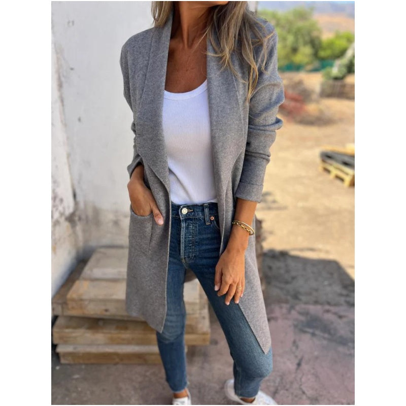 Lange Mouw Vest voor Mannen met Blazer Kraag - StudioMarella