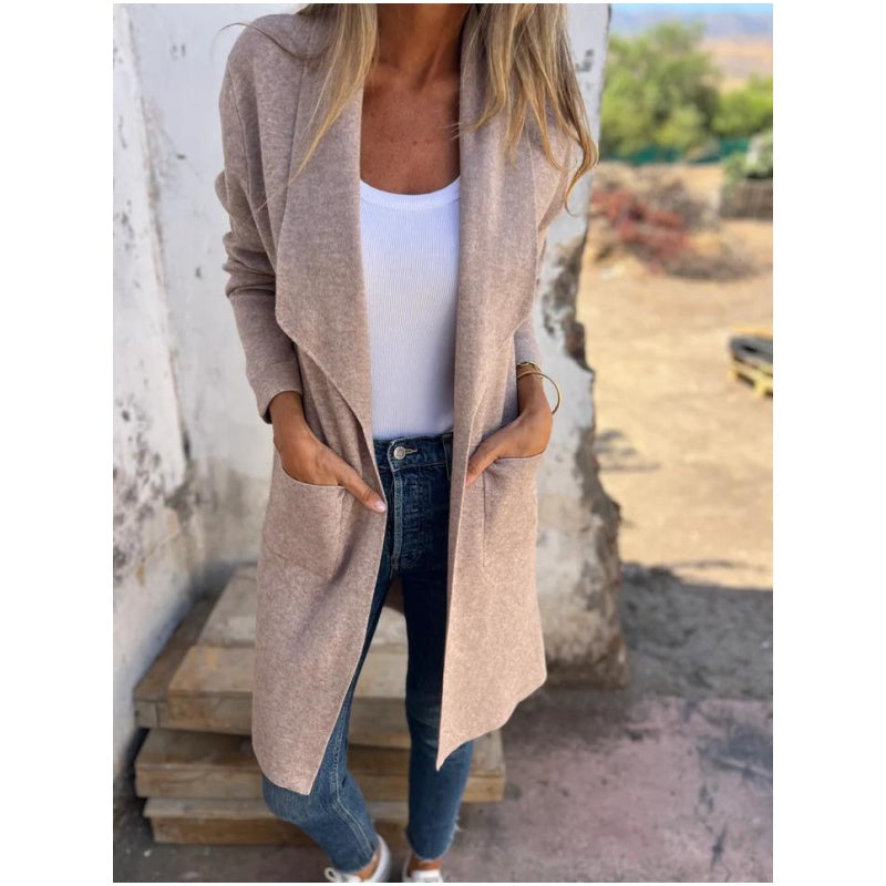 Lange Mouw Vest voor Mannen met Blazer Kraag
