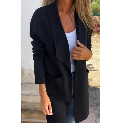 Lange Mouw Vest voor Mannen met Blazer Kraag