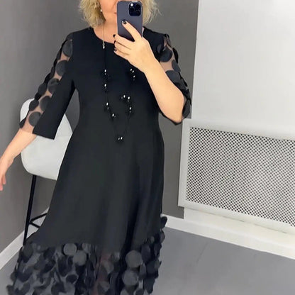 Vrouwelijke Plus Size Jurk Los Vallen Stijl
