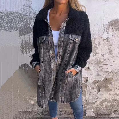Lange denim jas voor dames - StudioMarella