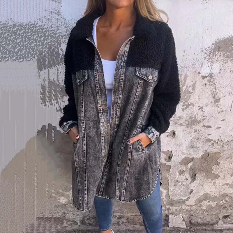 Lange denim jas voor vrouwen - StudioMarella