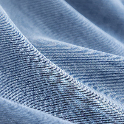 Trenchcoat Denim Blauw Met Naadlijnen