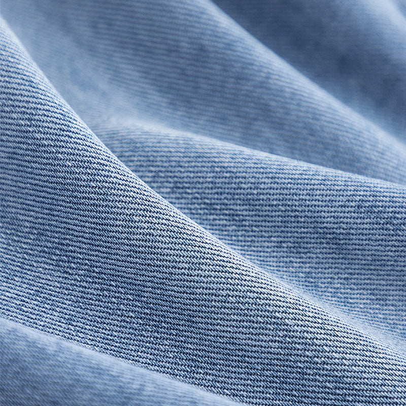Trenchcoat Denim Met Steekwerk