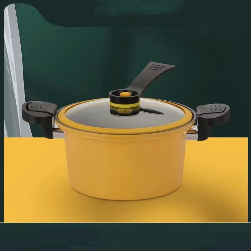 Snelkookpan met Anti-aanbaklaag – Gezond & Snel Koken – Snelkookfunctie & Langzaam Koken – Voedingsstoffen Behouden – 3,5L Capaciteit – Verkrijgbaar in Groen, Rood en Geel