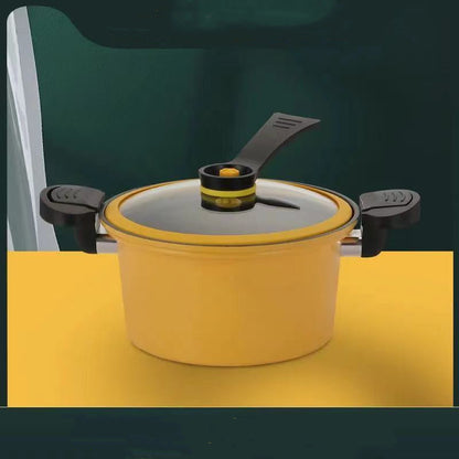 Snelkookpan met Anti-aanbaklaag – Gezond & Snel Koken – Snelkookfunctie & Langzaam Koken – Voedingsstoffen Behouden – 3,5L Capaciteit – Verkrijgbaar in Groen, Rood en Geel