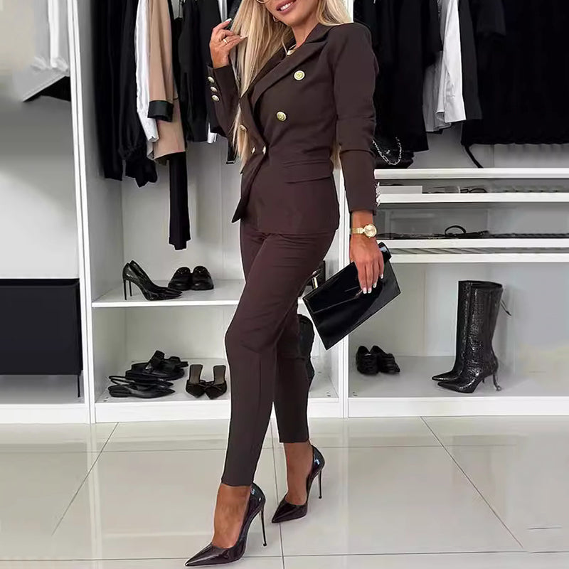 Dames Tailored Power Set Formele Pasvorm