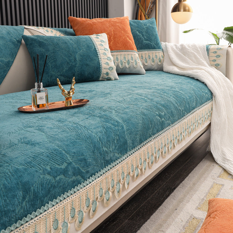 Chenille Bankhoes met Anti-Slip voor Ultiem Comfort