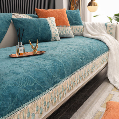 Chenille Bankhoes met Anti-Slip voor Ultiem Comfort