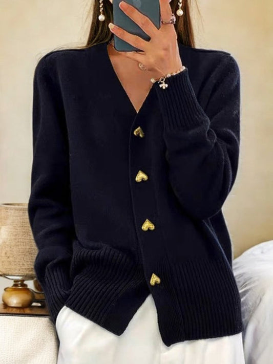Dames Vest Gebreid Effenvlezig met Knopen Warm voor Herfst en Winter - StudioMarella