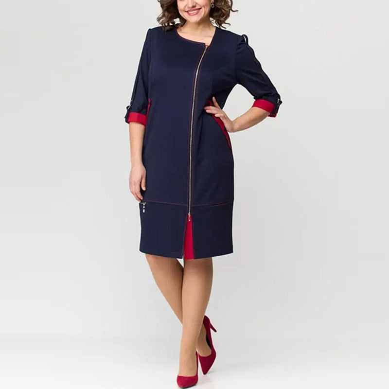 Jurk met Contrasterende Details Aurora Stijl Elegante Avondjurk - StudioMarella