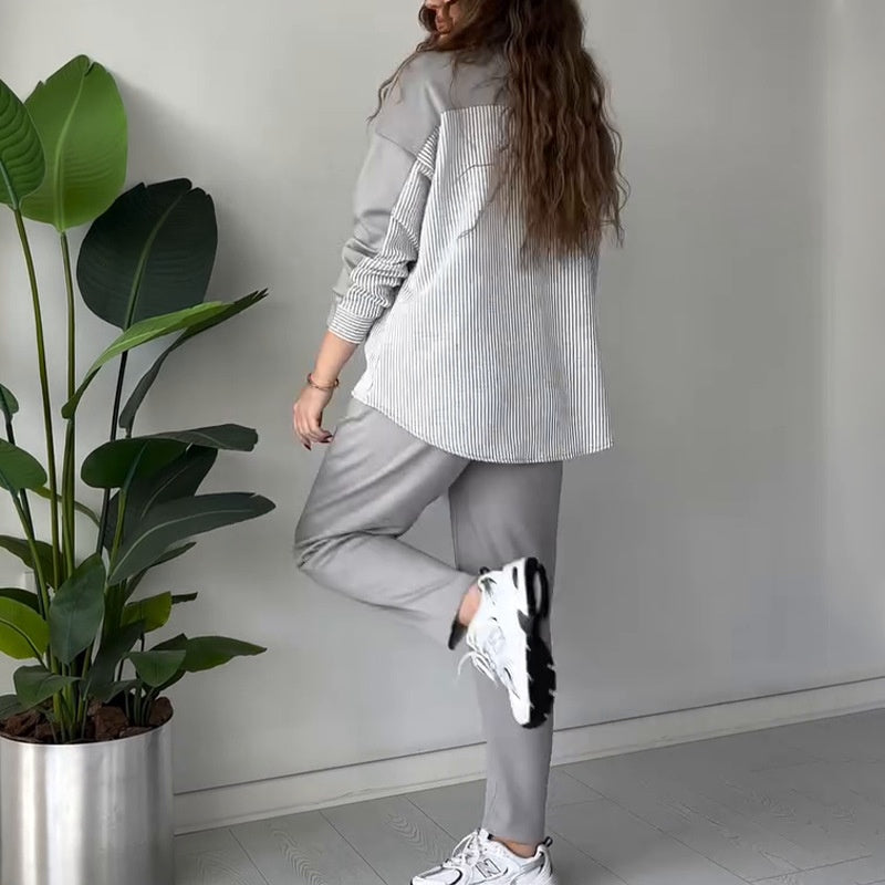 Dames Zomer Set Asymmetrische Top en Broek Modieus