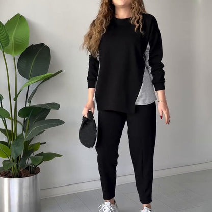 Dames Zomer Set Asymmetrische Top en Broek Modieus