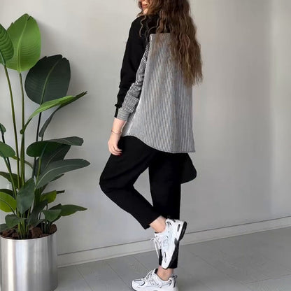 Dames Zomer Set Asymmetrische Top en Broek Modieus