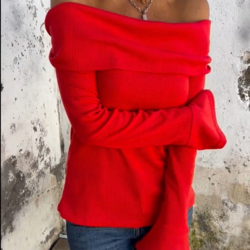 Vrouwelijke Off-Shoulder Top Zomerjurk Stijl