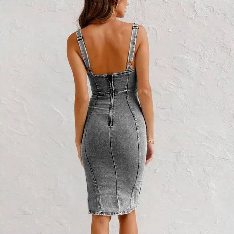 Daniela Blauwe Jeans Jurk