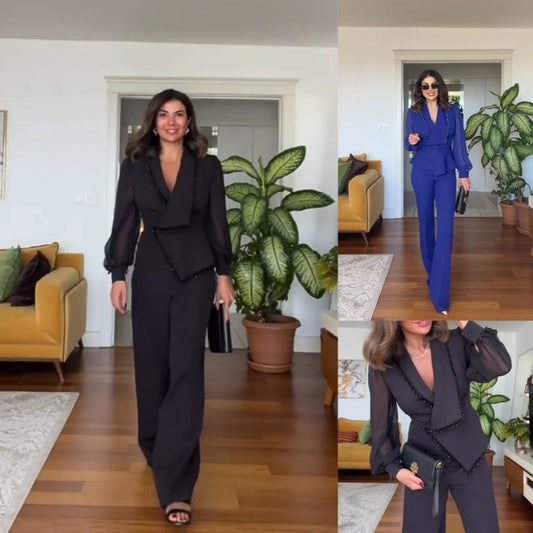 Dames Blazer Set Klassieke Stijl Elegante Pasvorm - StudioMarella