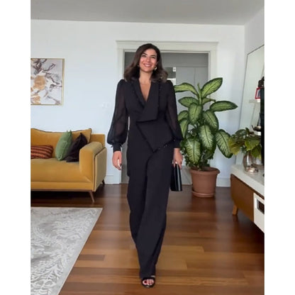 Dames Blazer Set Klassieke Stijl Elegante Pasvorm