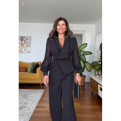 Dames Blazer Set Klassieke Stijl Elegante Pasvorm