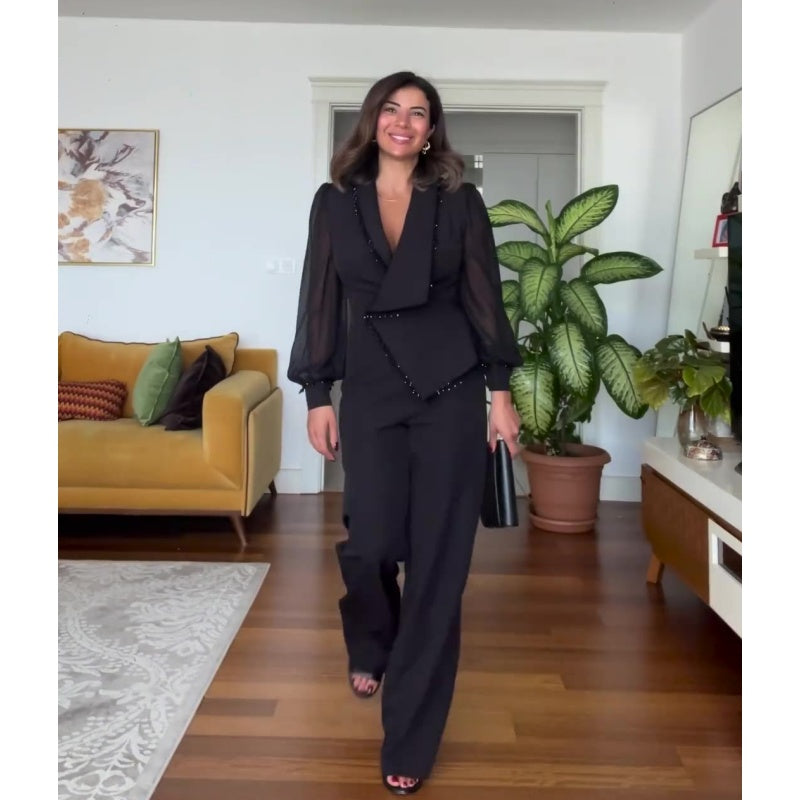 Dames Blazer Set Klassieke Stijl Elegante Pasvorm