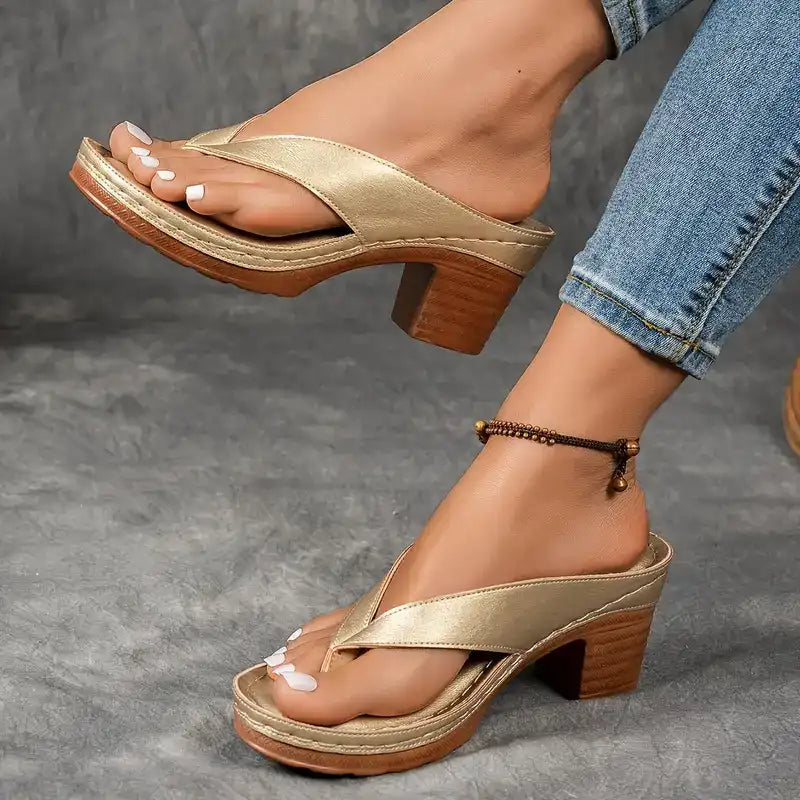 Dames Sandalen Blokhak Elegant Relaxte Pasvorm