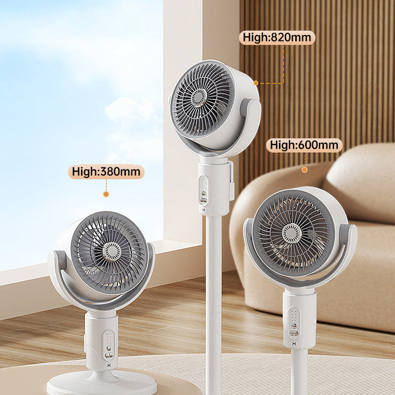 USB Standventilator met Hoogteverstelling en Afstandsbediening – 5 Snelheden en Oscillatie – Fluisterstil 36dB