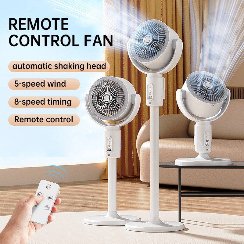 USB Standventilator met Hoogteverstelling en Afstandsbediening – 5 Snelheden en Oscillatie – Fluisterstil 36dB