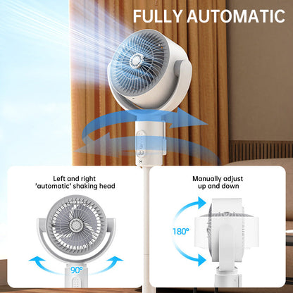 USB Standventilator met Hoogteverstelling en Afstandsbediening – 5 Snelheden en Oscillatie – Fluisterstil 36dB