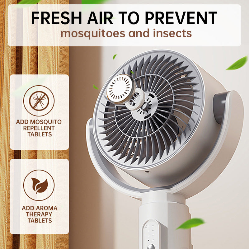 USB Standventilator met Hoogteverstelling en Afstandsbediening – 5 Snelheden en Oscillatie – Fluisterstil 36dB