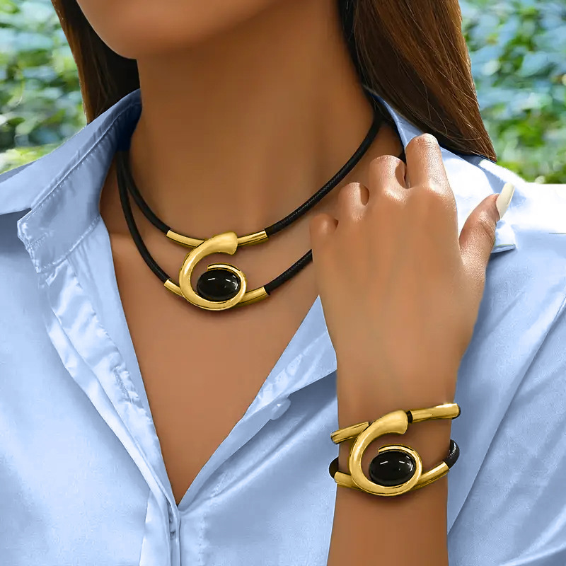 Vintage Boho Sieradenset met Delicate Patronen en Schitterende Accenten voor Moderne Elegantie