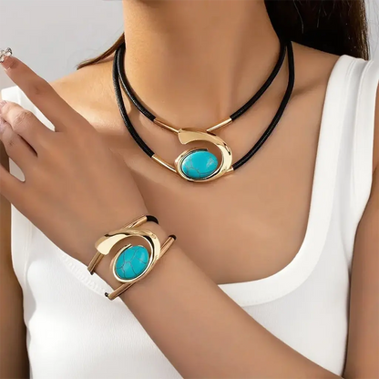 Vintage Boho Sieradenset met Delicate Patronen en Schitterende Accenten voor Moderne Elegantie