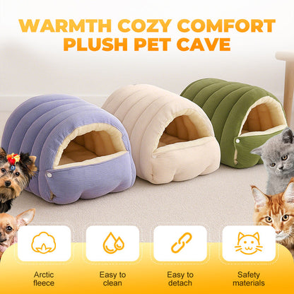 Huisdierenbed Grondloze Iglohut – Zachte Igloo Pluche Slaapplek Klein Medium Groot Kat Hond Winter