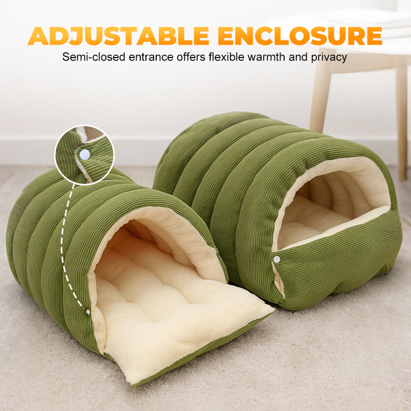 Huisdierenbed Grondloze Iglohut – Zachte Igloo Pluche Slaapplek Klein Medium Groot Kat Hond Winter