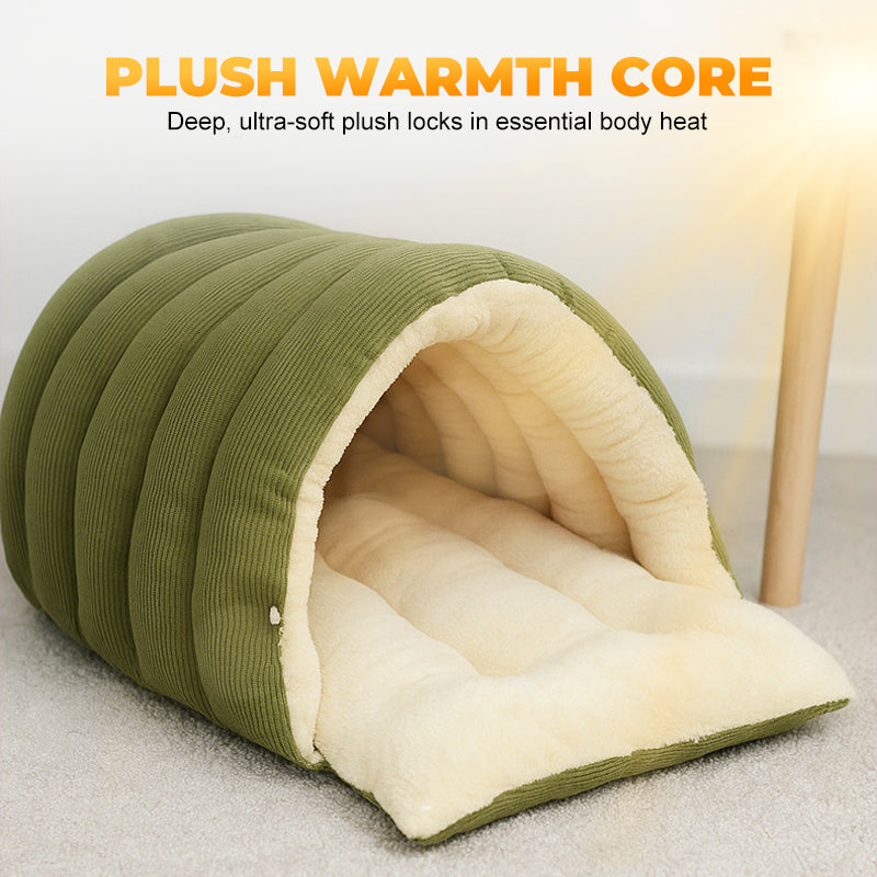 Huisdierenbed Grondloze Iglohut – Zachte Igloo Pluche Slaapplek Klein Medium Groot Kat Hond Winter