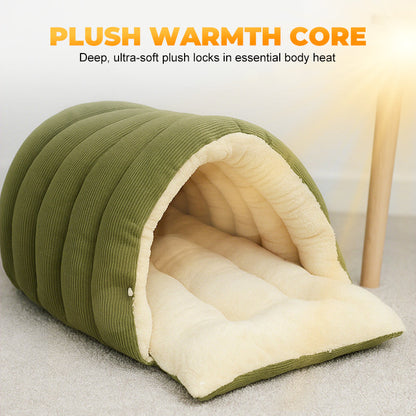 Huisdierenbed Grondloze Iglohut – Zachte Igloo Pluche Slaapplek Klein Medium Groot Kat Hond Winter