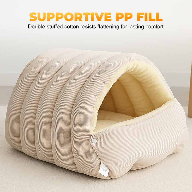 Huisdierenbed Grondloze Iglohut – Zachte Igloo Pluche Slaapplek Klein Medium Groot Kat Hond Winter