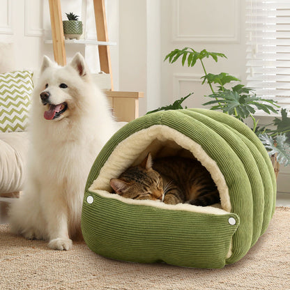 Huisdierenbed Grondloze Iglohut – Zachte Igloo Pluche Slaapplek Klein Medium Groot Kat Hond Winter