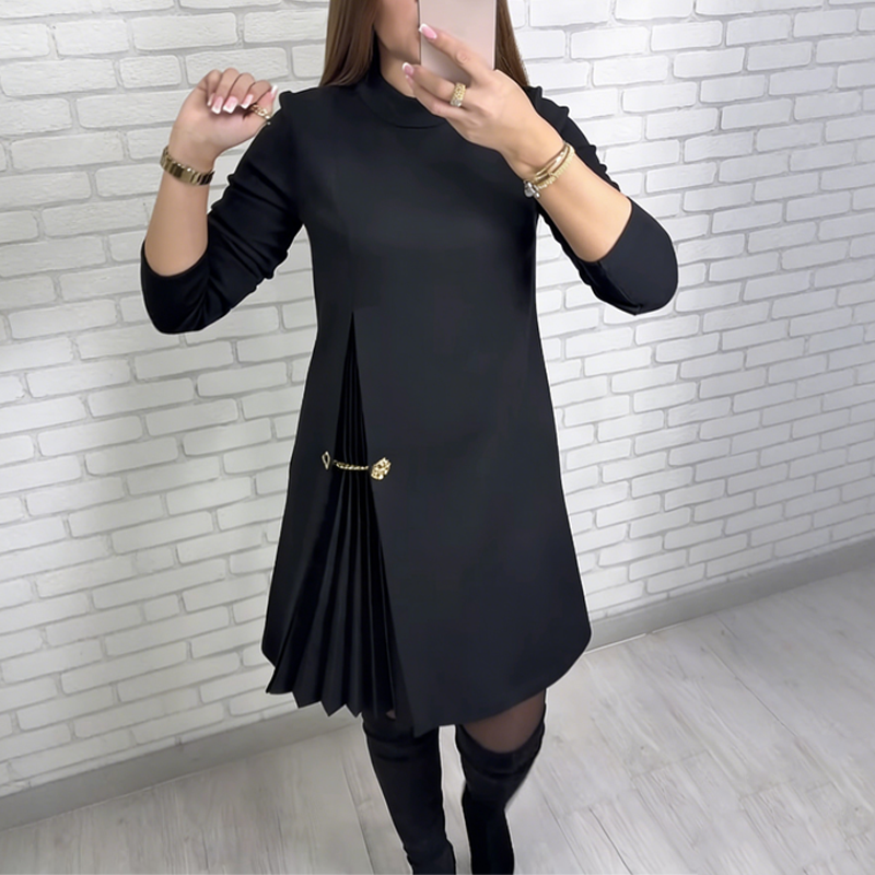 Dames elegante jurk met lange mouwen