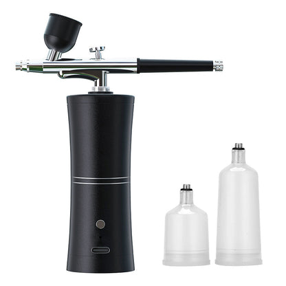 Draadloze Airbrush Pistool met 3 Verwisselbare Spuitkoppen en Oplaadbare Accu voor Modelbouw Kunst en Nail Art