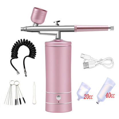 Draadloze Airbrush Pistool met 3 Verwisselbare Spuitkoppen en Oplaadbare Accu voor Modelbouw Kunst en Nail Art